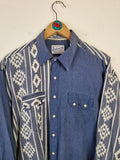 Vintage Rockmount Ranchwear Westernhemd 70s Made In USA Blau Weiß L-XL
