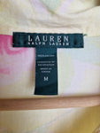 Lauren Ralph Lauren Hemd Kurzarm Rosenprint Gelb Rosa M