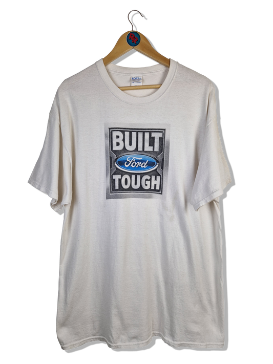 Vintage Port & Company Shirt Ford "Build Tough" Weiß XL