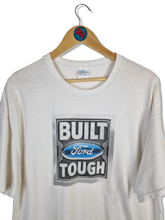 Vintage Port & Company Shirt Ford "Build Tough" Weiß XL