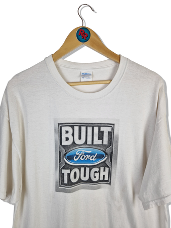 Vintage Port & Company Shirt Ford "Build Tough" Weiß XL