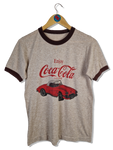 Vintage Coca Cola Ringer Shirt 80s Werbung Single Stitched S-M