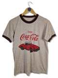 Vintage Coca Cola Ringer Shirt 80s Werbung Single Stitched S-M