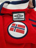 Vintage Umbro Trikot Norwegen Heim 2000/01 Weiß Rot XXL