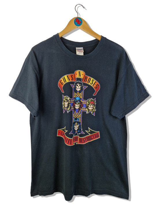 Gildan Shirt Guns N' Roses Appetite For Destruction Schwarz L