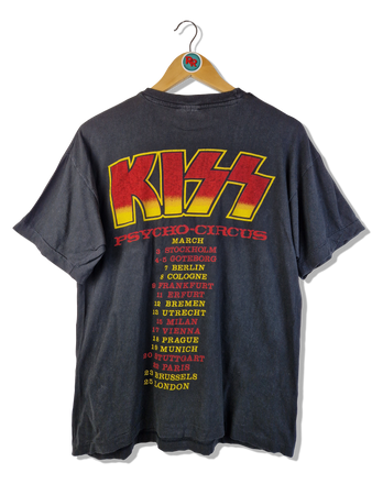 Vintage Kiss Shirt 1998 Psycho Circus European Tour Schwarz M-L