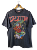 Rare! Vintage Hanes Shirt Led Zeppelin Zoso Single Stitched Made In USA Schwarz L