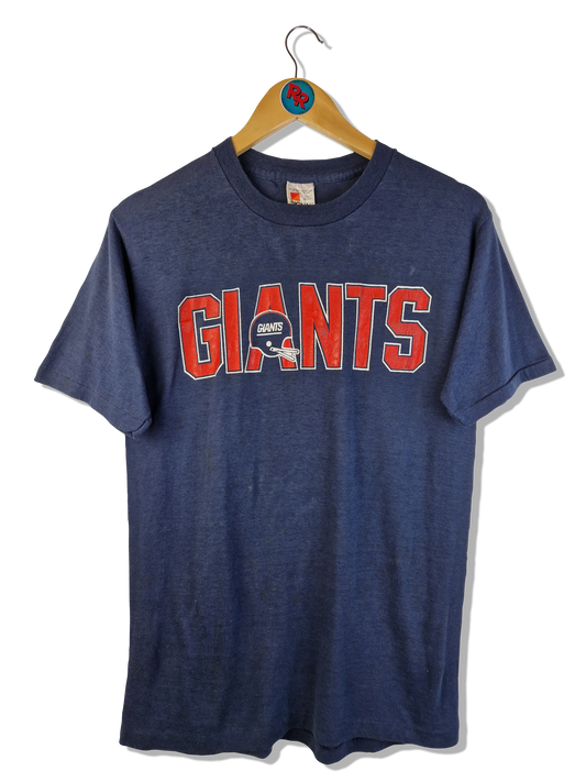 Vintage Signal Shirt 80s Giants Football Single Stitched Made In USA Dunkelblau M-L