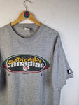 Vintage Starter Shirt CFL Football Single Stitched Made In Canada Grau XL