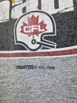 Vintage Starter Shirt CFL Football Single Stitched Made In Canada Grau XL