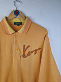 Vintage Kenzo Golf Poloshirt Langarm Orange (4) M-L