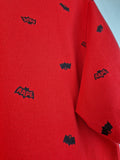 A Bathing Ape / Bape Poloshirt All Over Print Fledermaus Rot Schwarz XL