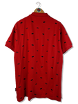 A Bathing Ape / Bape Poloshirt All Over Print Fledermaus Rot Schwarz XL