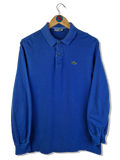 Vintage Lacoste Polo Langarm Made In France Blau (5) M-L