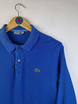 Vintage Lacoste Polo Langarm Made In France Blau (5) M-L