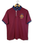 Ralph Lauren Poloshirt Gestreift Mit Stickerei Dunkelblau Rot L