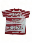 Vintage Henry Brubaker Shirt Oversized Dicker Stoff Rot Weiß L