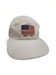 Vintage Ralph Lauren Cap USA Flagge Weiß Unisize