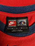 Nike Ringer Shirt "NY" Cooperstone Collection Baseball Middle Swoosh Rot M