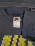 Vintage Nike Shirt Spellout Faded Dunkelblau (Kindergröße L) S-M