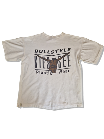 Vintage Magnet Streetwear Shirt "Bullstyle Plastic Wear" Chiemsee Bootleg Weiß M