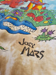 Vintage  Liquid Blue Shirt Rare! 1992 Joey Mars  Stoned Fish Tie Dye All Over Print Single Stitch Made In USA Bunt XL