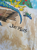 Vintage  Liquid Blue Shirt Rare! 1992 Joey Mars  Stoned Fish Tie Dye All Over Print Single Stitch Made In USA Bunt XL