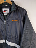 Vintage Nike Sportjacke Big Swoosh Embroidery Back Hit Schwarz L