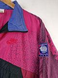 Rare! Vintage Nike Sportjacke Andre Agassi Challenge Court Umgenäht Schwarz Rosa (Boys XL) S-M