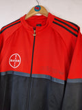 Adidas Sportjacke Originales Firebird "Bayer" Print 2005 Rot Schwarz L