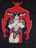 Rare! Vintage Hanes Shirt 1995 Anime Graphitti Harris Publications Single Stitched Made In USA Schwarz L