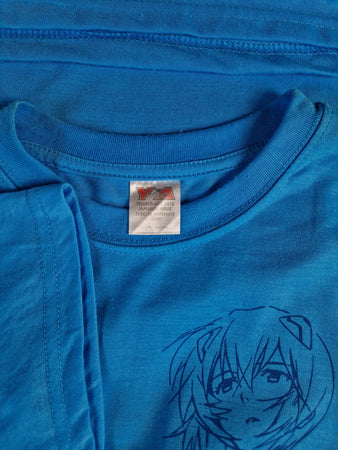 Neon Genesis Shirt 2012 Evangelion Young Ace Blau M-L