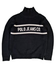 Ralph Lauren Rollkragen "Polo Jeans Co." Spellout Schwarz M