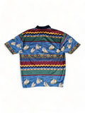 Vintage Caesar Polo-Shirt Made In Italy Sailing Print Bunt (54) L-XL