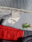 Vintage Lacoste Sweater Made in France Grau Rot (4) M