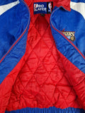 Vintage Pro Player Winterjacke NBA Basketball 76ers Made In Korea Blau Weiß L