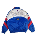 Vintage Pro Player Winterjacke NBA Basketball 76ers Made In Korea Blau Weiß L