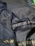 Vintage Replay Jacke Leicht Backstitching Made In Italy Schwarz XL
