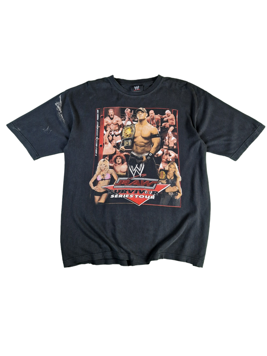 WWE Shirt Wrestling RAW Survivors Series Tour 2005 Schwarz XL