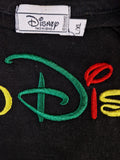 Vintage Disney Shirt Euro Disney Bestickt Bunt Schwarz XL