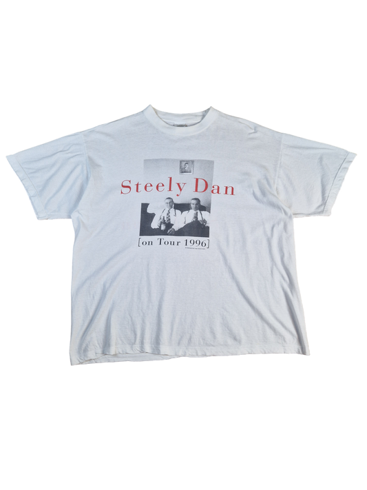 Vintage Giant Shirt Steely Dan On Tour 1996 Weiß XL