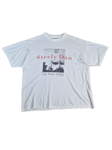 Vintage Giant Shirt Steely Dan On Tour 1996 Weiß XL