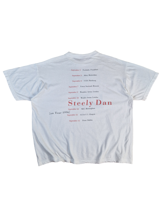 Vintage Giant Shirt Steely Dan On Tour 1996 Weiß XL