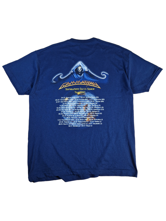 Vintage Screen Stars Shirt GammaRay "Somewhere Out In Space Tour 1997" Single Stitch DunkelblauXL