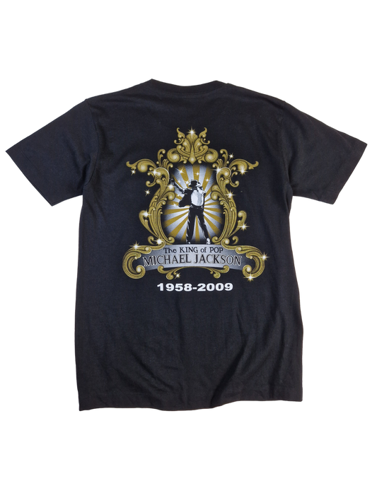 The King Of Pop Memorial Shirt Michael Jackson 1958-2009 Schwarz M