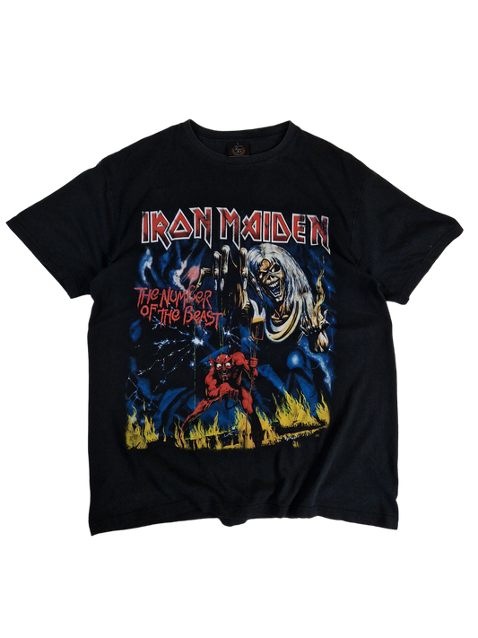 Italian Style Shirt Iron Maiden "The Number Of The Beast" Schwarz L