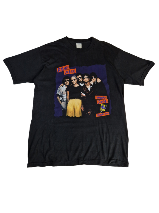 Rare! Vintage Shirt Rolling Stones Europe Tour 1990 "Urban Jungle" Single Stitch Schwarz XL