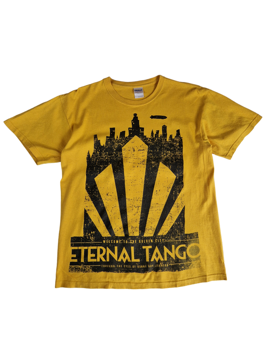 Gildan Shirt Eternal Tango "Welcome to the golden city" Alternative-Rock Gelb Schwarz M