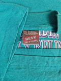 Vintage Fruit Of The Loom Shirt Family Reunion 1996 "Strength in unity" Single Stitch Türkis Grün XL