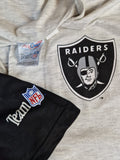 Vintage Pro Badge Shirt 1993 NFL Raiders Schwarz Grau XL